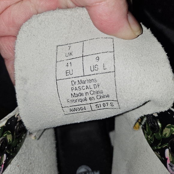 Dr Martens 1460 Pascal Black Darcy Boots UK 7 US 9 New - Picture 5 of 5